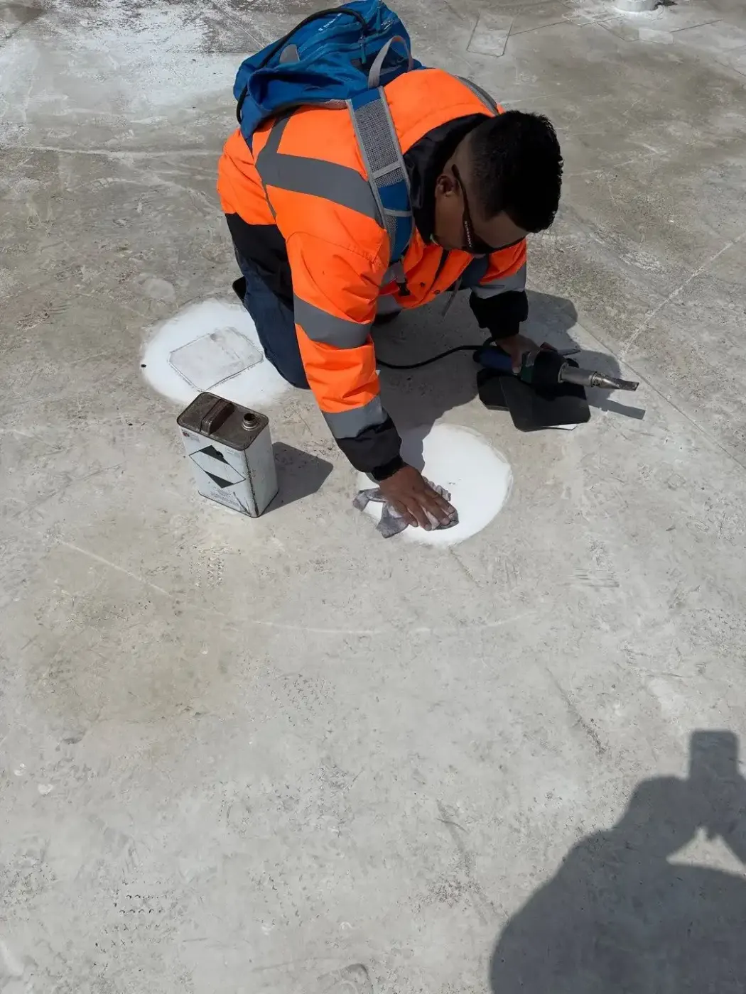 Tarping and dry-in on a Lizton commercial roof